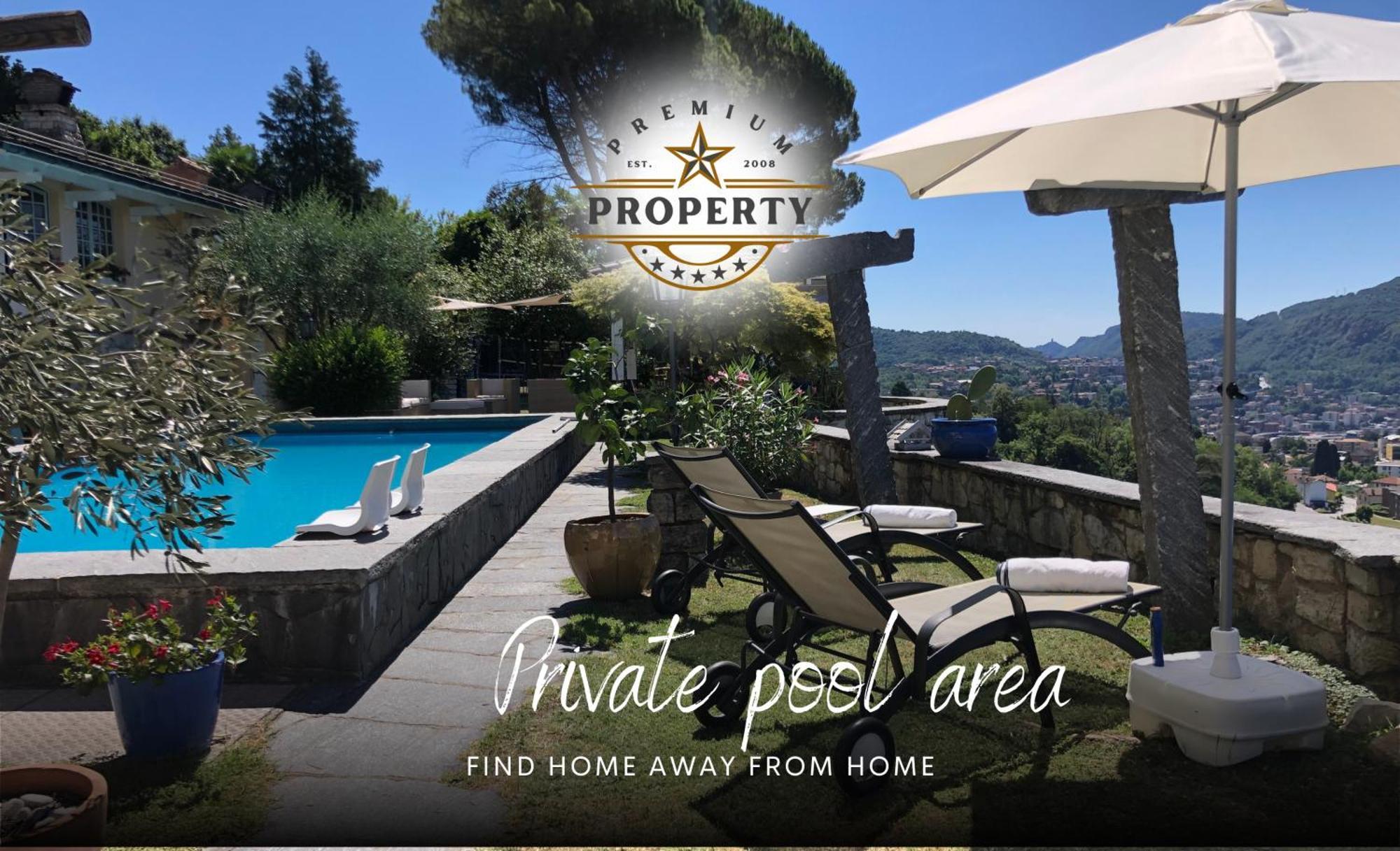 Suite Room With Private Pool Area, Near Como Lake, Private Parking I Villa Dei Leoni Morbio Inferiore 外观 照片